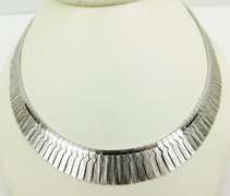 Sleek & Sophisticated Italian Sterling Fringe Neckpiece