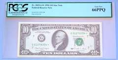 1990 $10 Star Note. PCGS 66PPQ