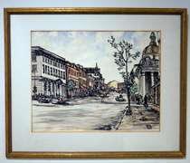 Limited Edition Ink with Watercolor on Paper Lithograph