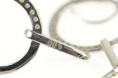 18K White Gold 0.90 Ctw Diamond Circle Chain Statement Bracelet