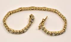 Flashy 14k CZ Tennis Bracelet