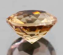 Brilliant champagne 3.23ct Imperial Topaz solitaire