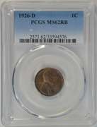 Scarce 1925-D Lincoln Cent. PCGS MS62RB