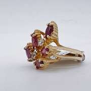 14kt Gold, Ruby, & Diamond Cocktail Ring