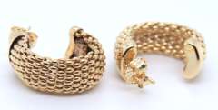 Charming 18kt Mesh Earrings