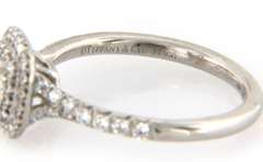 Tiffany & Co Cushion Diamond Solesto Double Frame Engagement Ring