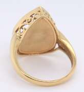 Attractive Yellow Gold Pear Shaped Ring