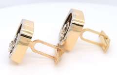 Favorite Black Onyx and Diamond Motion Yellow Gold Cufflinks