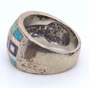Lot of 2 Vintage Sterling Silver Turquoise Rings