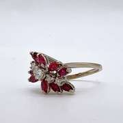 14kt Gold, Ruby, & Diamond Cocktail Ring