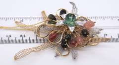 Significant Yellow Gold Italian Tour and Quartz Woven Pendant on Chain