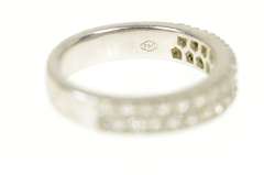 18K White Gold 0.90 Ctw Pave Tiered Diamond Wedding Band Ring