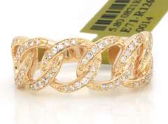 Graceful Yellow Gold Diamond open Link Band