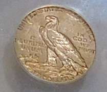 1914-D GOLD $5 Ind ANACS EF-45 Det clnd