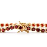 Plated 18KT Yellow Gold 3.60ctw Garnet Bracelet