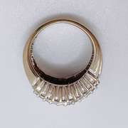 14kt Solid White Gold & Diamond Band