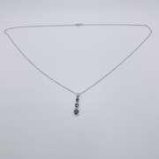 10kt Gold, Blue Sapphire, & Diamond Necklace & Earrings Set