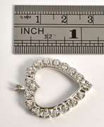 Classy Diamond Heart Pendant in 14K WG