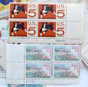 200 5 Cent Mint US Plate Blocks $40 Face Value