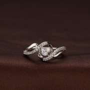 Dancing stone Wave Style Ring