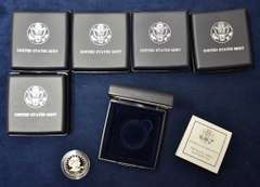 Lot Of 6 Susan B. Anthony Proof Dollar Coins With Box And COA