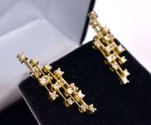 Sensational Diamond Earrings in 18K Yellow Gold