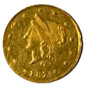 1871 Round 50 Cent California Gold Token