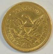 Needle-sharp 1853 US $2.50 Liberty Gold Piece