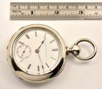 Handsome 1883 Illinois Pocket Watch in Coin Silver