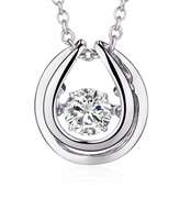 Horse Shoe Platinum over 925 Silver Pendant