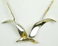 Vintage Sterling Silver Flying Eagle Necklace
