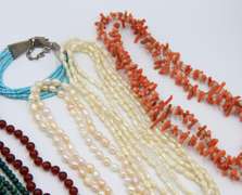 Group Lot of Multi Colored Necklaces and Bracelet