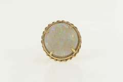 18K Yellow Gold 1960's 17.00 Ct Opal Handmade Cocktail Ring