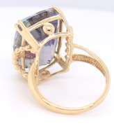 Pleasing Yellow Gold Mistic Topaz Ring