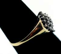 Delicate 10k Gold Diamond Cluster Ring