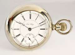 Proper Time King Pocket Watch in Nickel