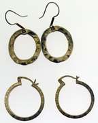 Sterling Silver Two pairs Hoop Earrings