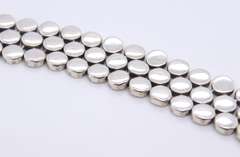 Vintage Sterling Silver 3 Row Dot Bracelet