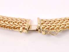 Brilliant Heavy Braided Necklace in 14K Yellow Gold