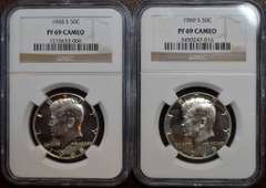 1968 And 1969 Proof Kennedy Half Dollars PF69 Cameo NGC