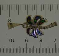 Sterling Silver Enamel Palm Tree Pendant