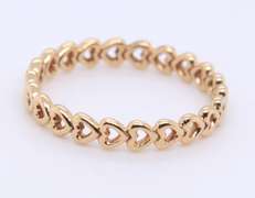 Beautiful Yellow Gold Pandora Linked Love Ring