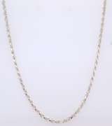 Italian Sterling Silver Rope Chain Necklace