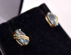 Tasteful Topaz Earrings in 14K Yellow Gold