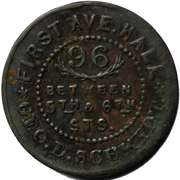 1863 First Avenue Hall New York City Civil War Store Card