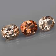 Matched! 3 piece 12.54ct full fire Imperial Topaz set