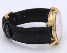 Martin Braun Rose Gold Black Leather Strap Watch