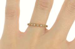 14K Yellow Gold 0.10 Ctw Ornate Milgrain Diamond Wedding Ring