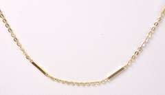 Beautiful Bar and Link Necklace in 14K Yellow Gold