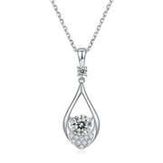 Sparkling VVS1 White Fire Moissanite Pendant